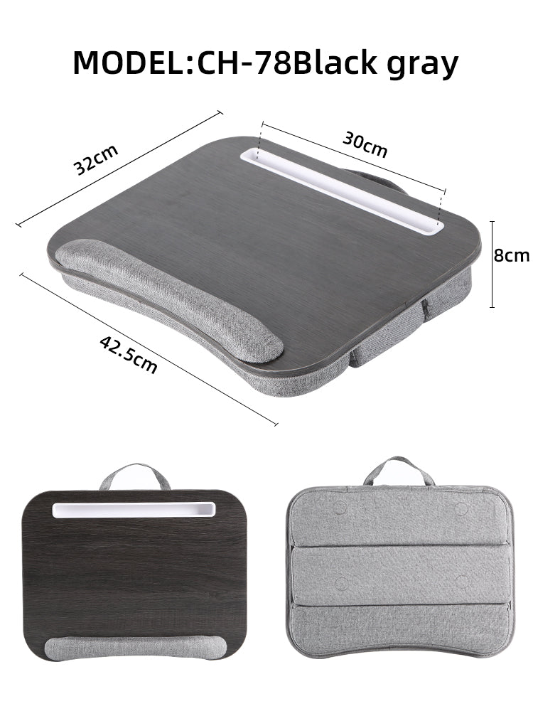 Adjustable Height Mumucc Multifunctional Lapdesk For Laptops Tablets Mobiles With Cushion And Slot  5