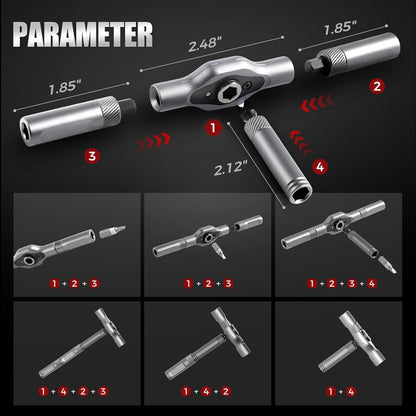 Mini Repair Tool Kit, Multifunction Ratchet Screwdriver Set with Multi Magnetic Bits for Desk & Household