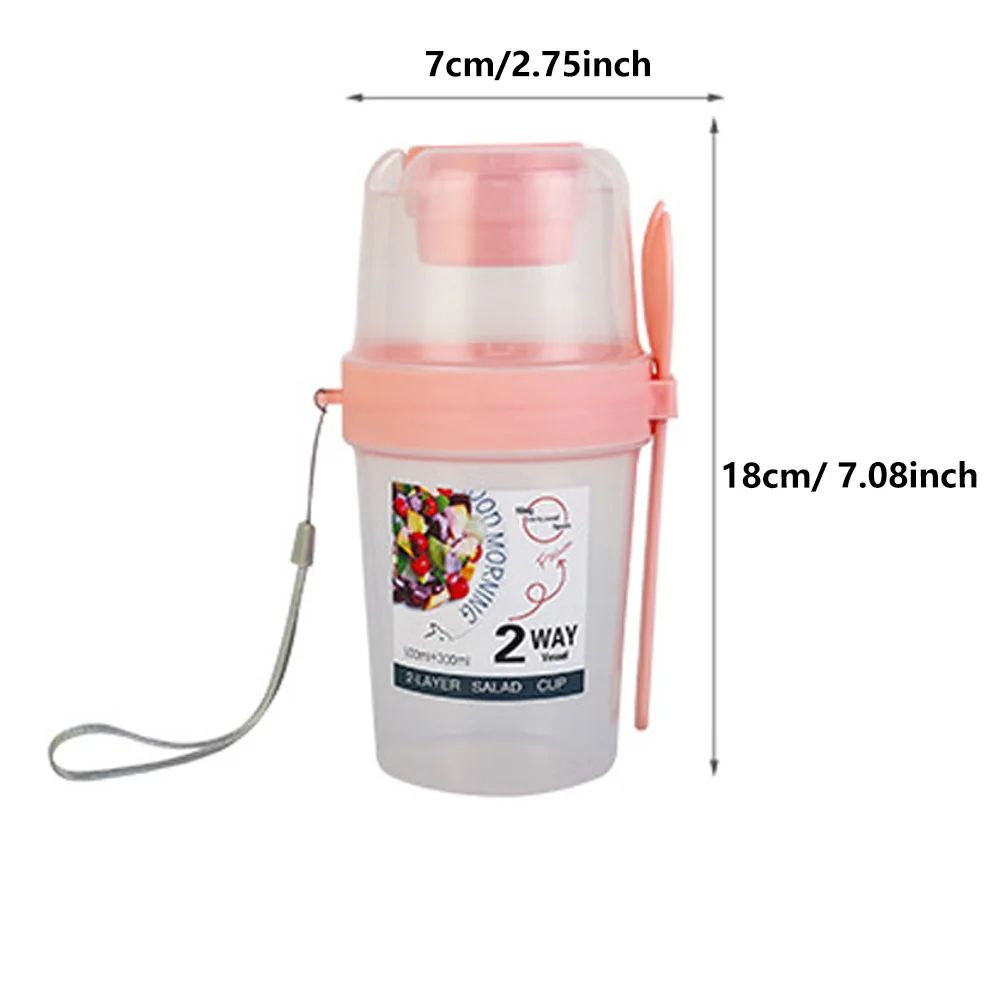 Portable Meal Prep  Breakfast On The Go Cups  LeakResistant Yogurt Cereal  Salad Parfait Containers 1