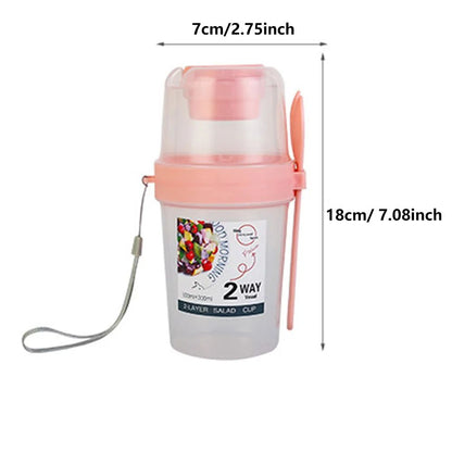 Portable Meal Prep  Breakfast On The Go Cups  LeakResistant Yogurt Cereal  Salad Parfait Containers 1