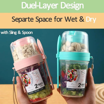 Portable Meal Prep  Breakfast On The Go Cups  LeakResistant Yogurt Cereal  Salad Parfait Containers 2
