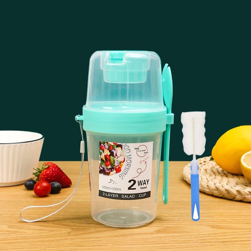 Portable Meal Prep  Breakfast On The Go Cups  LeakResistant Yogurt Cereal  Salad Parfait Containers 10