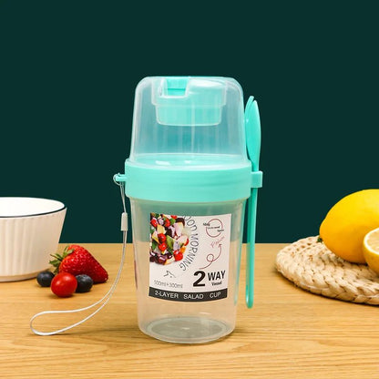Portable Meal Prep  Breakfast On The Go Cups  LeakResistant Yogurt Cereal  Salad Parfait Containers 6