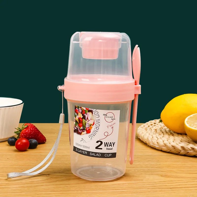 Portable Meal Prep  Breakfast On The Go Cups  LeakResistant Yogurt Cereal  Salad Parfait Containers 8