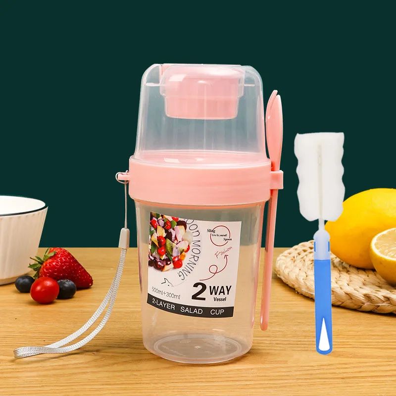 Portable Meal Prep  Breakfast On The Go Cups  LeakResistant Yogurt Cereal  Salad Parfait Containers 12