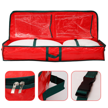 Christmas Wrapping Paper Storage Organizer Durable Oxford Fabric Gift Wrap Storage Bag Fits Ribbon Ornaments Holiday
