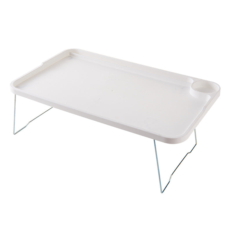 Foldable Bed Table With Cup Holder Portable MultiFunction Lap Tray Desk Ergonomic Space Saving Desk 5
