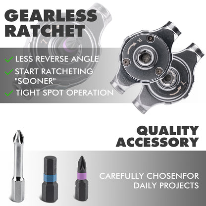 Mini Repair Tool Kit, Multifunction Ratchet Screwdriver Set with Multi Magnetic Bits for Household & Electronics