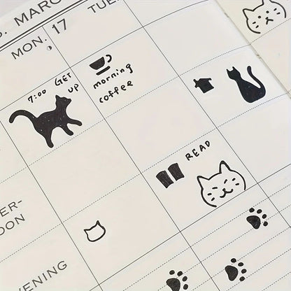 ThreeinOne Cat Lover Template Ruler  Cute Cat Stencil Bookmark  DoubleSided Measuring Ruler With 20 3