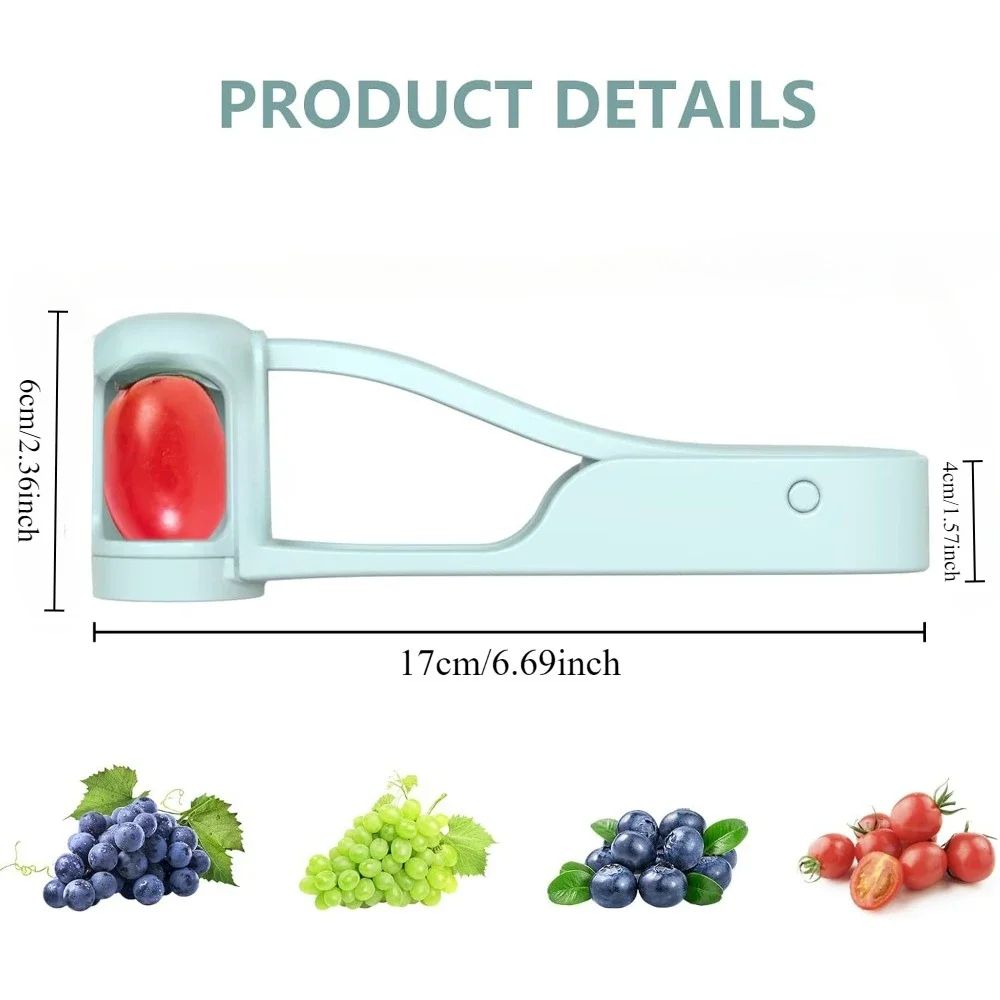Precision Grape  Cherry Tomato Slicer  Stainless Steel Fruit Cutter For Fast MessFree Prep 1