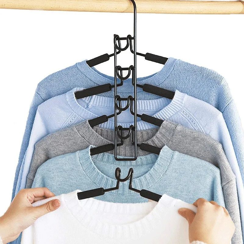 HeavyDuty SpaceSaving Clothes Hanger  MultiLayer Metal Garment Organizer With NonSlip Foam Pads For 3