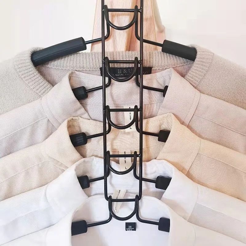 HeavyDuty SpaceSaving Clothes Hanger  MultiLayer Metal Garment Organizer With NonSlip Foam Pads For 4