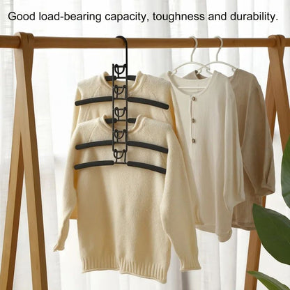 HeavyDuty SpaceSaving Clothes Hanger  MultiLayer Metal Garment Organizer With NonSlip Foam Pads For 5