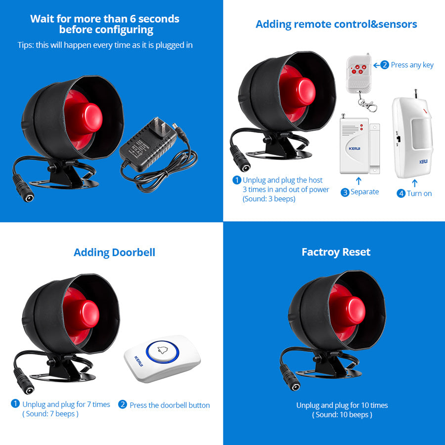 Standalone Wireless Alarm System For Home Security PIR Motion Detector Burglar Horn Alert 2