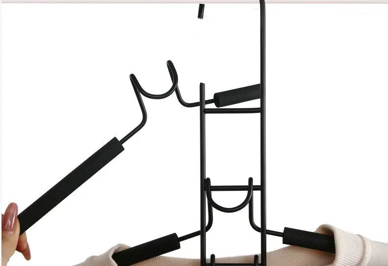 HeavyDuty SpaceSaving Clothes Hanger  MultiLayer Metal Garment Organizer With NonSlip Foam Pads For 6