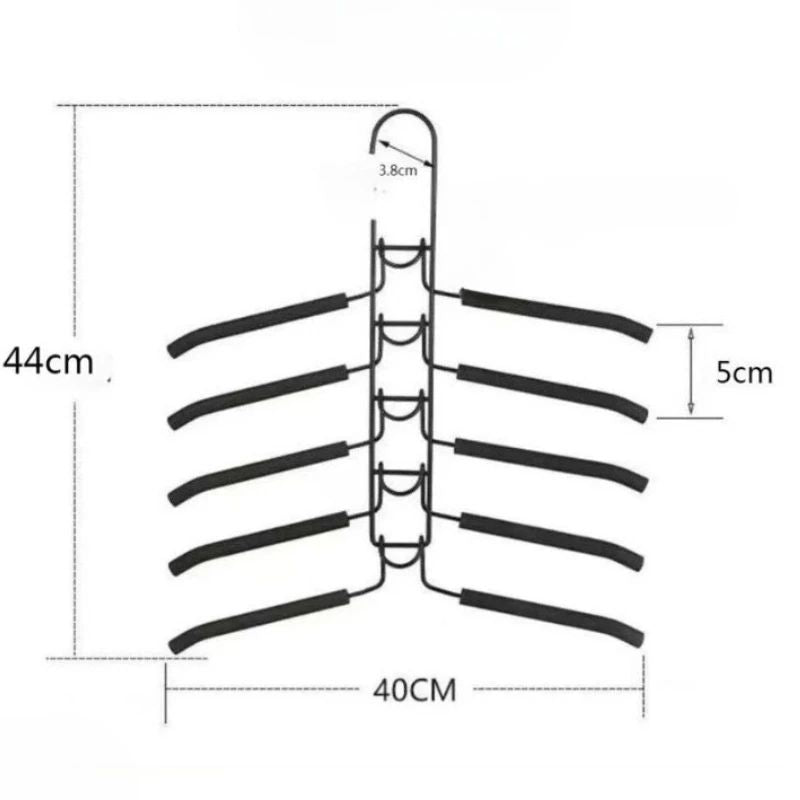 HeavyDuty SpaceSaving Clothes Hanger  MultiLayer Metal Garment Organizer With NonSlip Foam Pads For 7