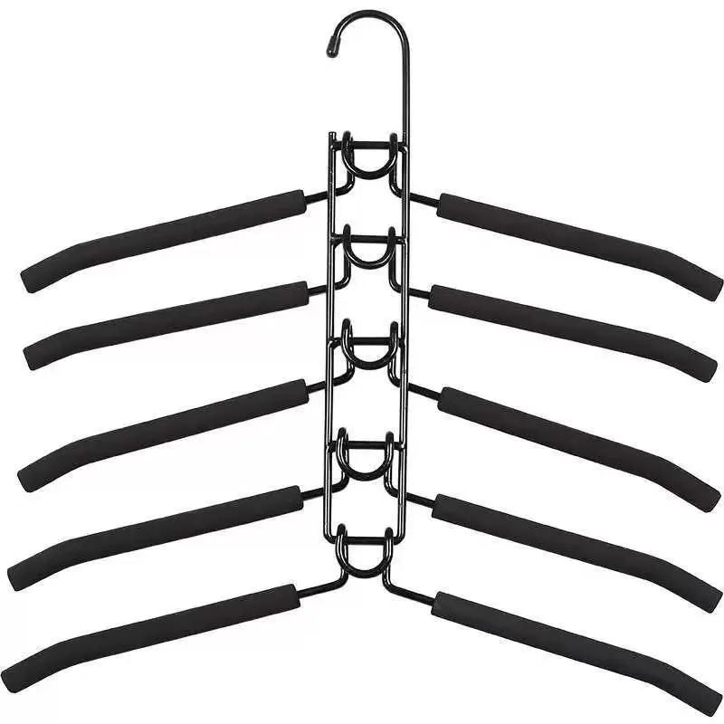 HeavyDuty SpaceSaving Clothes Hanger  MultiLayer Metal Garment Organizer With NonSlip Foam Pads For 8
