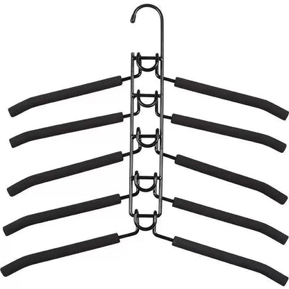 HeavyDuty SpaceSaving Clothes Hanger  MultiLayer Metal Garment Organizer With NonSlip Foam Pads For 8
