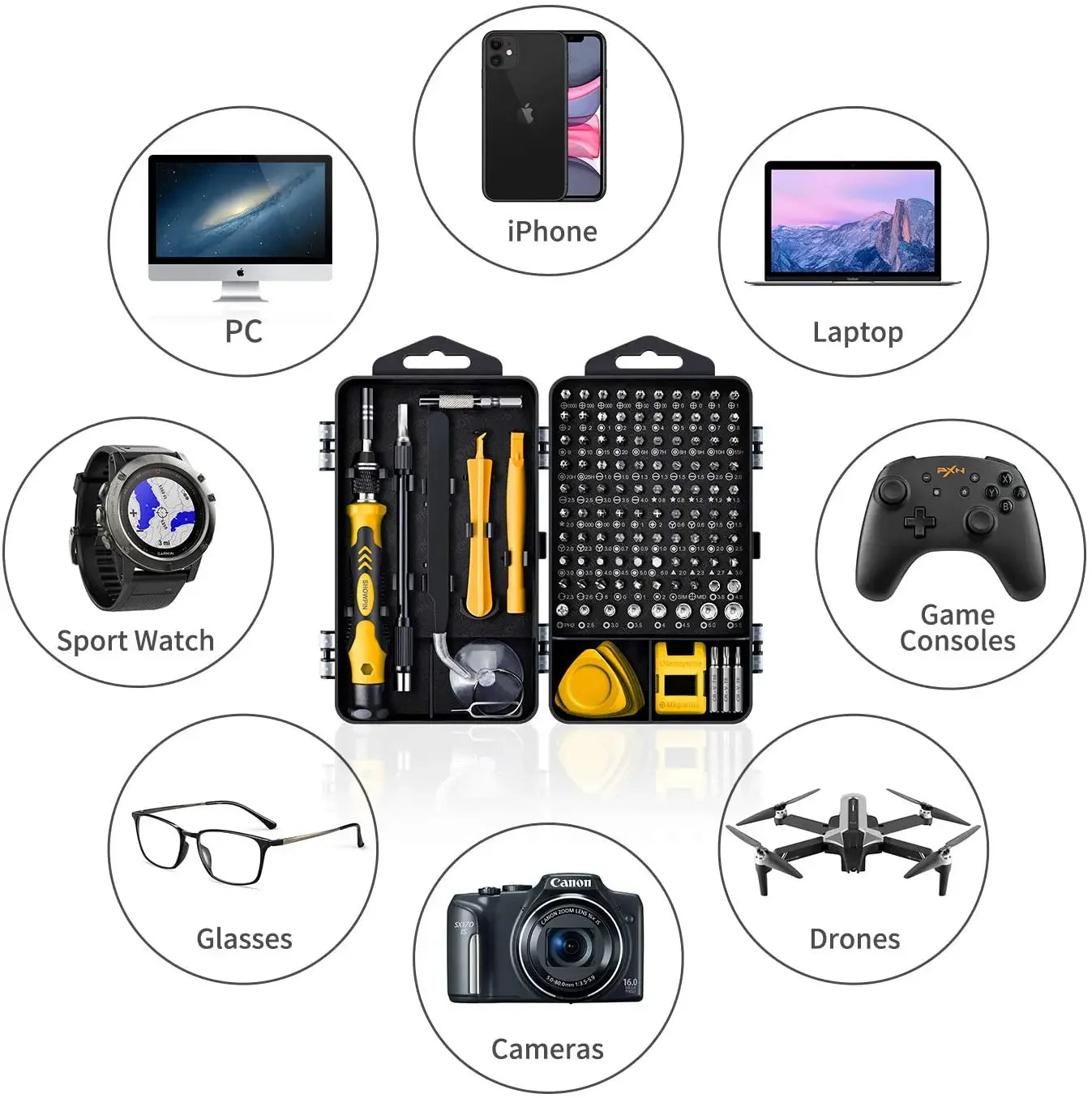 Laptop Screwdriver Kit Precision Computer Repair Kit Magnetic Small Impact Screwdriver Set With Cas 5