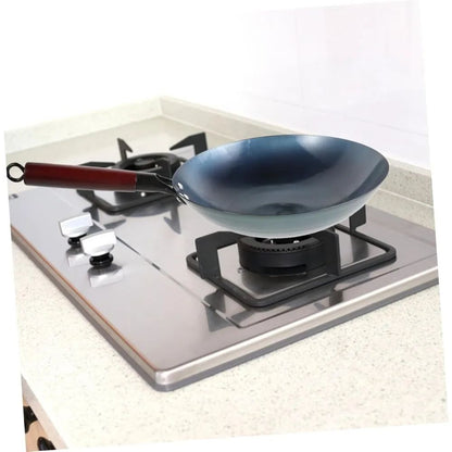 HeritagePro Traditional Cast Iron Wok  Premium Iron Cookware With Wood Handle 12 In 5