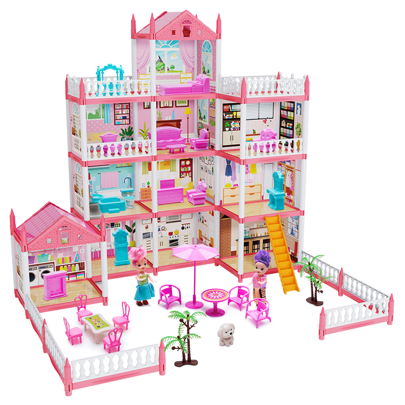 DIY Children's Music Doll House Assembly Dream Villa Princess Castle Set Toy for Girls