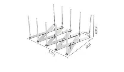 Retractable Storage Rack Space Saving Pot Lid Holder Heavy Duty Stainless Steel Dish Rack For Kitch 5