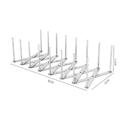 Retractable Storage Rack Space Saving Pot Lid Holder Heavy Duty Stainless Steel Dish Rack For Kitch 6