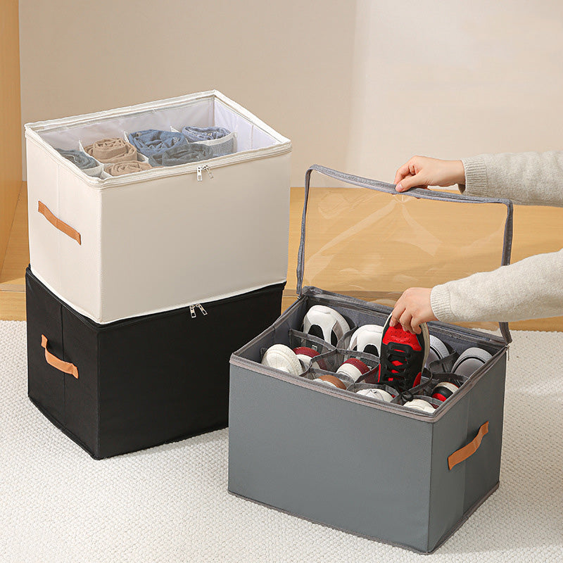 Multiple Lattices Shoes Storage Box, Foldable Separated Shoes Box, Large Capacity, Shoe Dispenser, Shoes Organizer