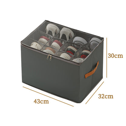 Multiple Lattices Shoes Storage Box, Foldable Separated Shoes Box, Large Capacity, Shoe Dispenser, Shoes Organizer