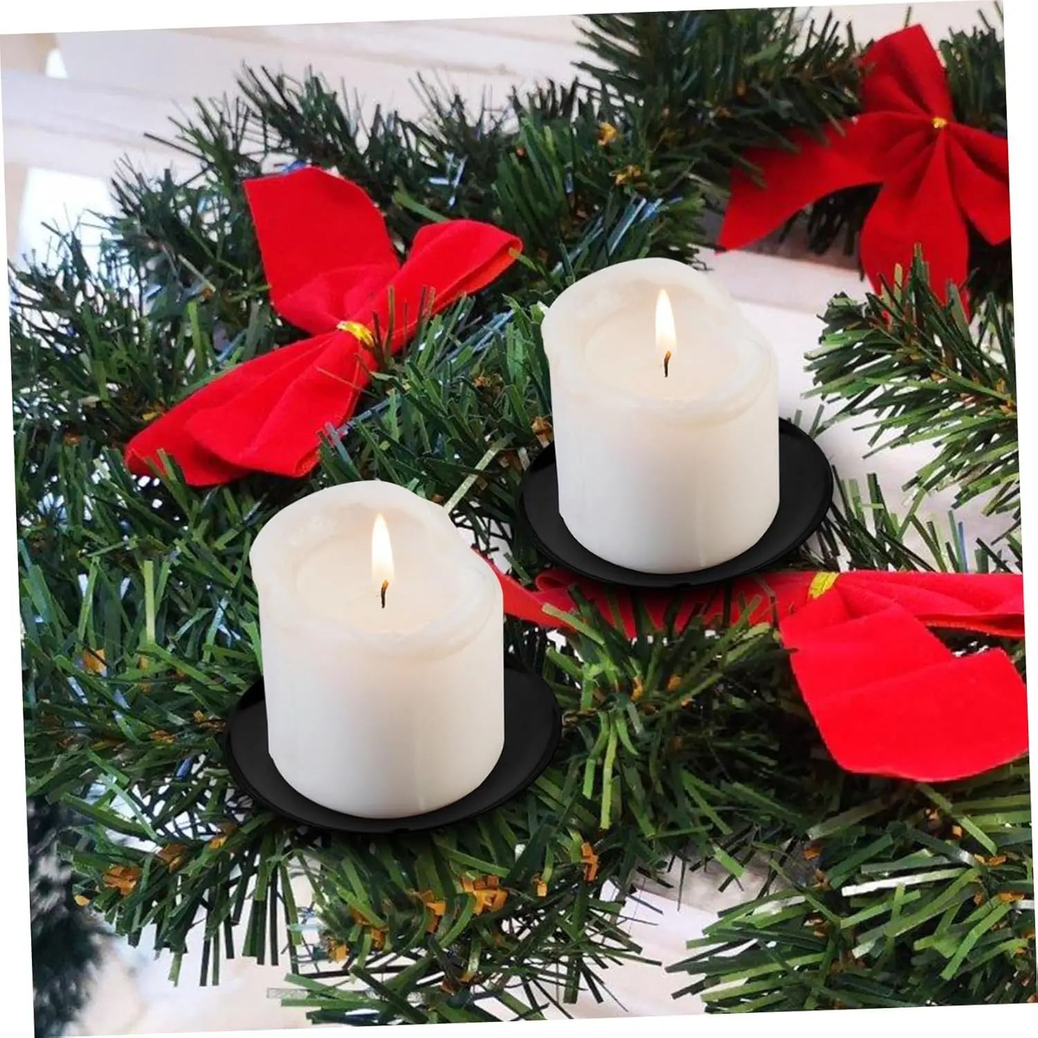 Metal Cone Candle Holders  6 Or 12pcs Advent Calendar  Christmas Wreath Candle Bases Made From Dura 1