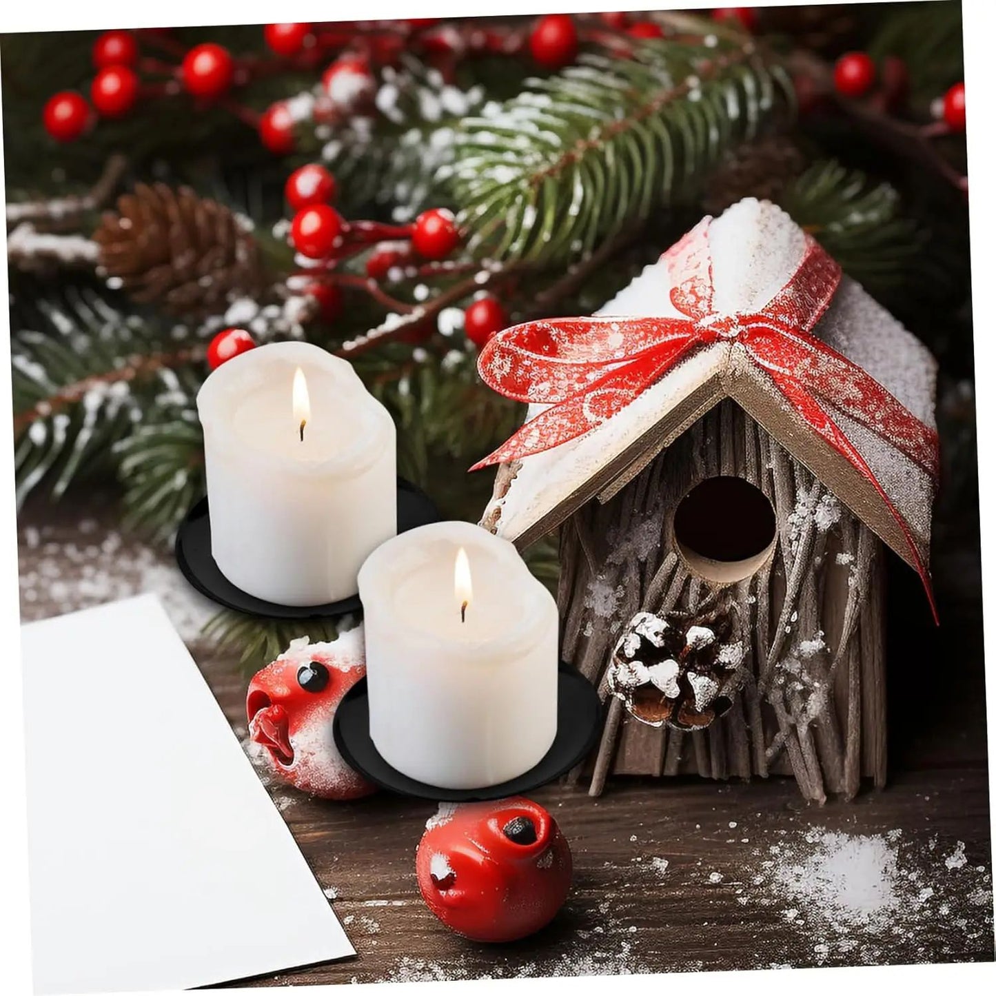 Metal Cone Candle Holders  6 Or 12pcs Advent Calendar  Christmas Wreath Candle Bases Made From Dura 2