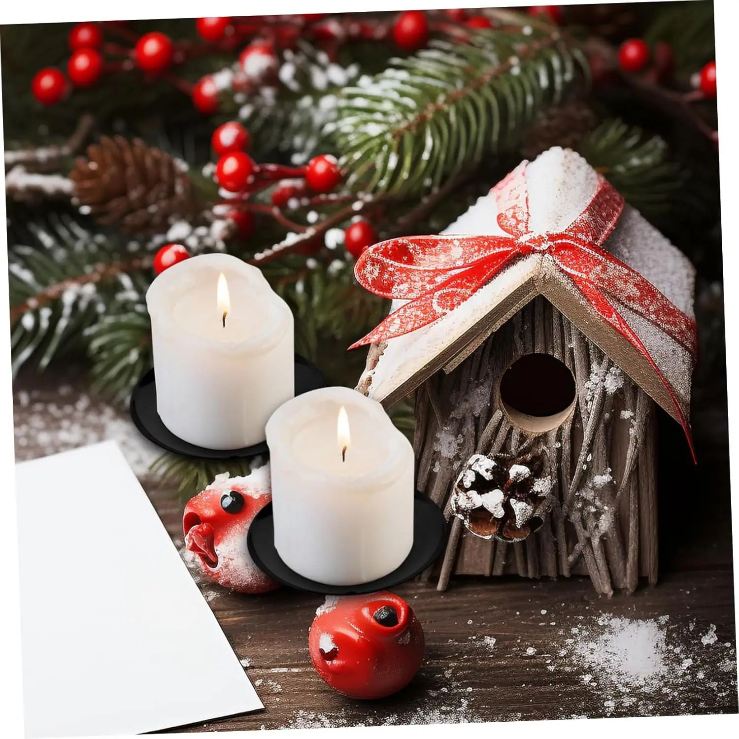 Metal Cone Candle Holders  6 Or 12pcs Advent Calendar  Christmas Wreath Candle Bases Made From Dura 2