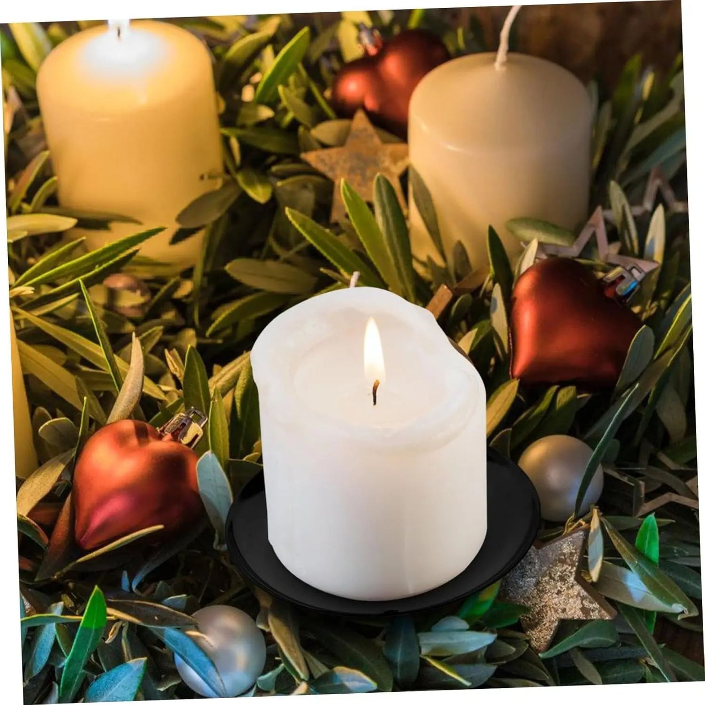 Metal Cone Candle Holders  6 Or 12pcs Advent Calendar  Christmas Wreath Candle Bases Made From Dura 4