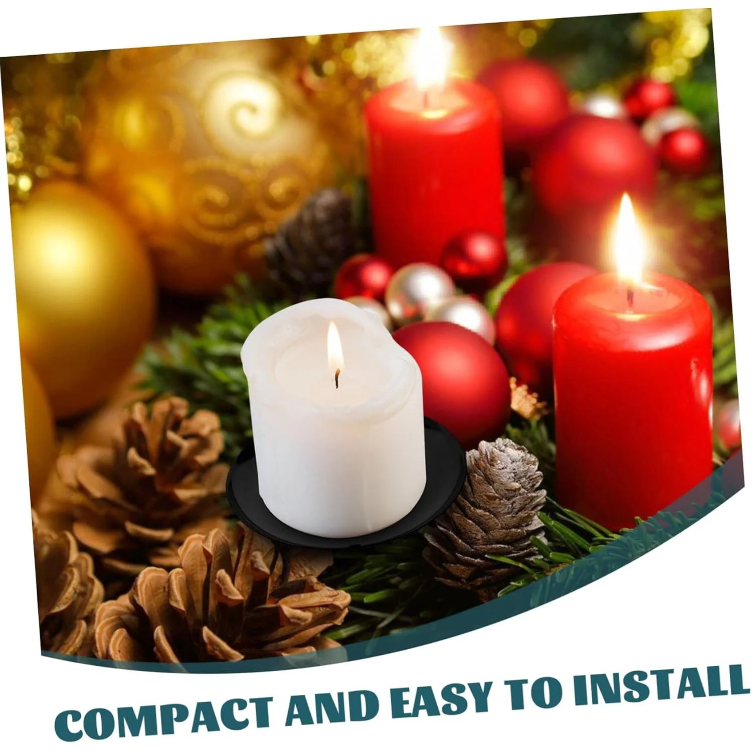 Metal Cone Candle Holders  6 Or 12pcs Advent Calendar  Christmas Wreath Candle Bases Made From Dura 5