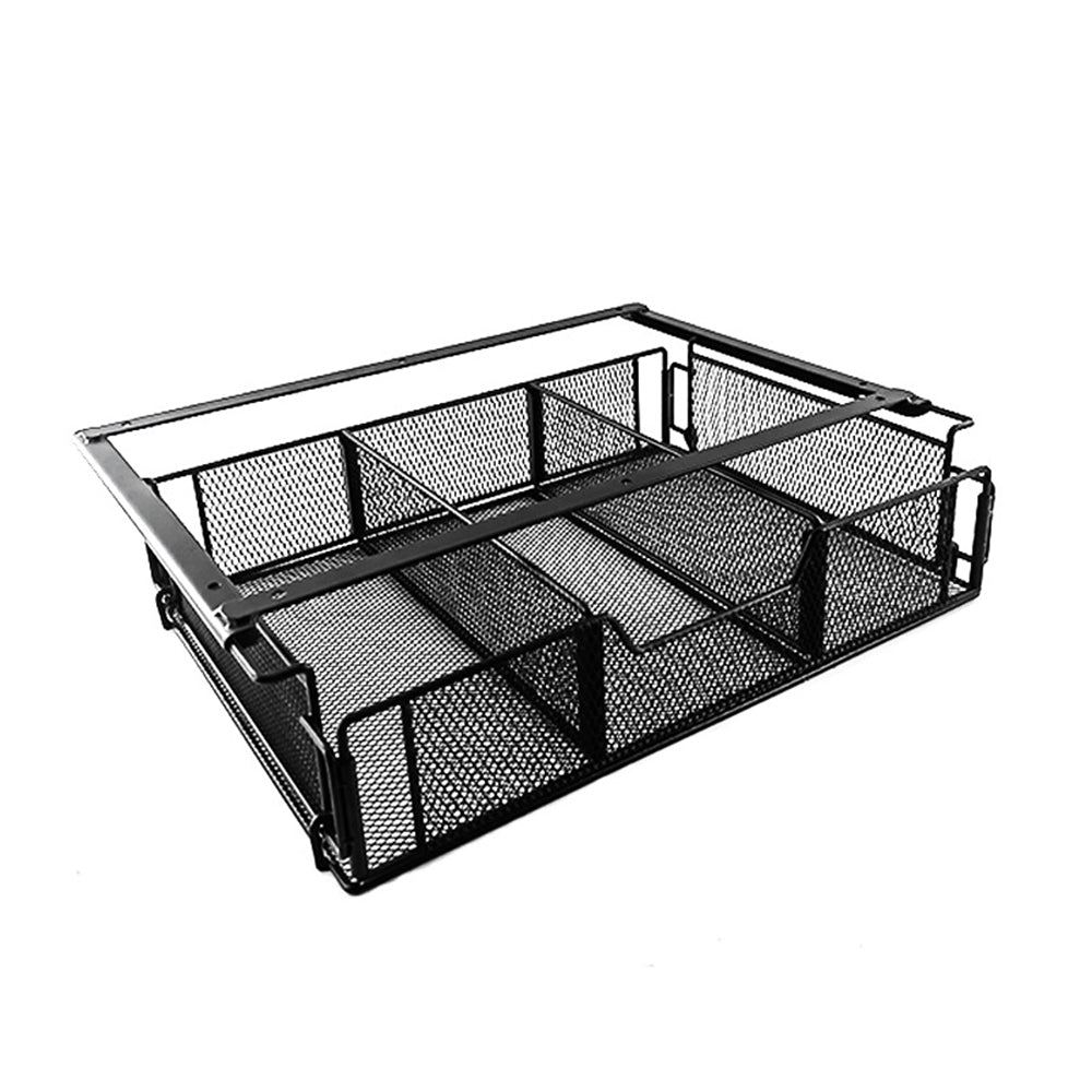 Under Desk Drawer, Desktop Storage Basket, Black Assembly Storage Box for Desk Organization