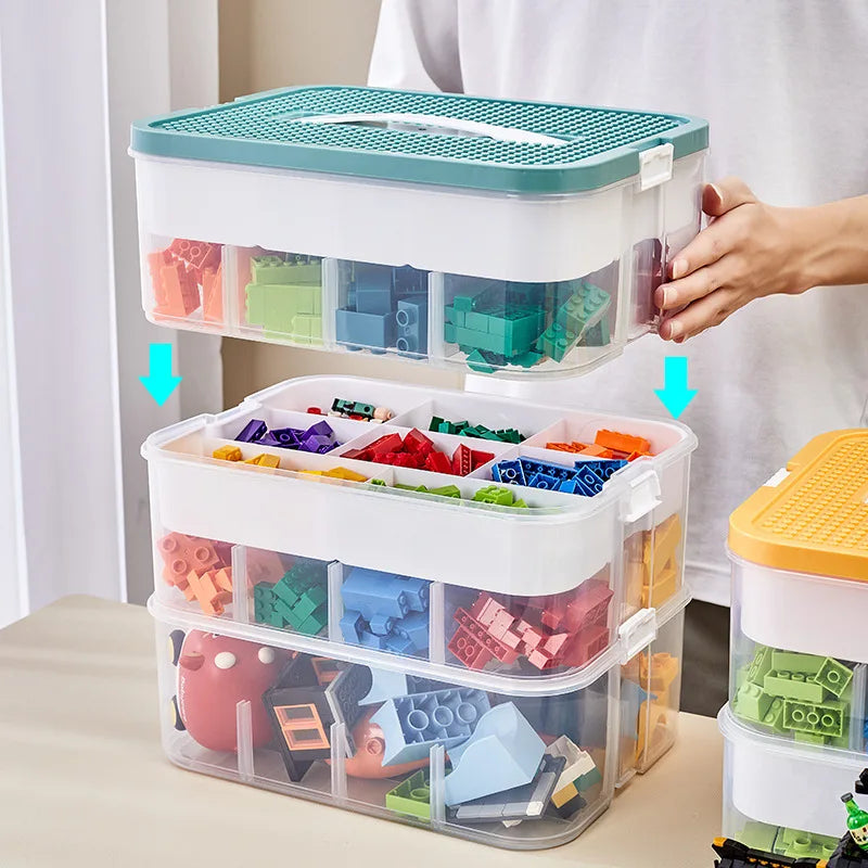 Plastic Lego Storage Box Building Block Container Children Toy Organizer Kid Room Classification Pa