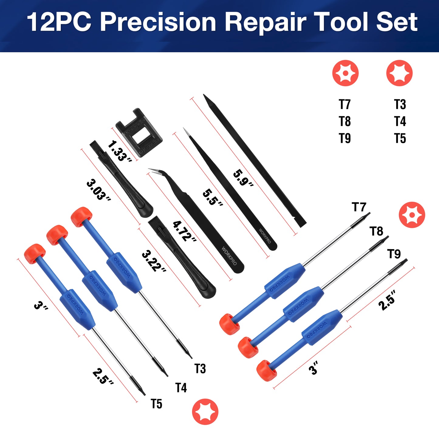 Security Torx Bit for Eyeglass, Watch, Phone, Computer, Torx Screwdriver Set