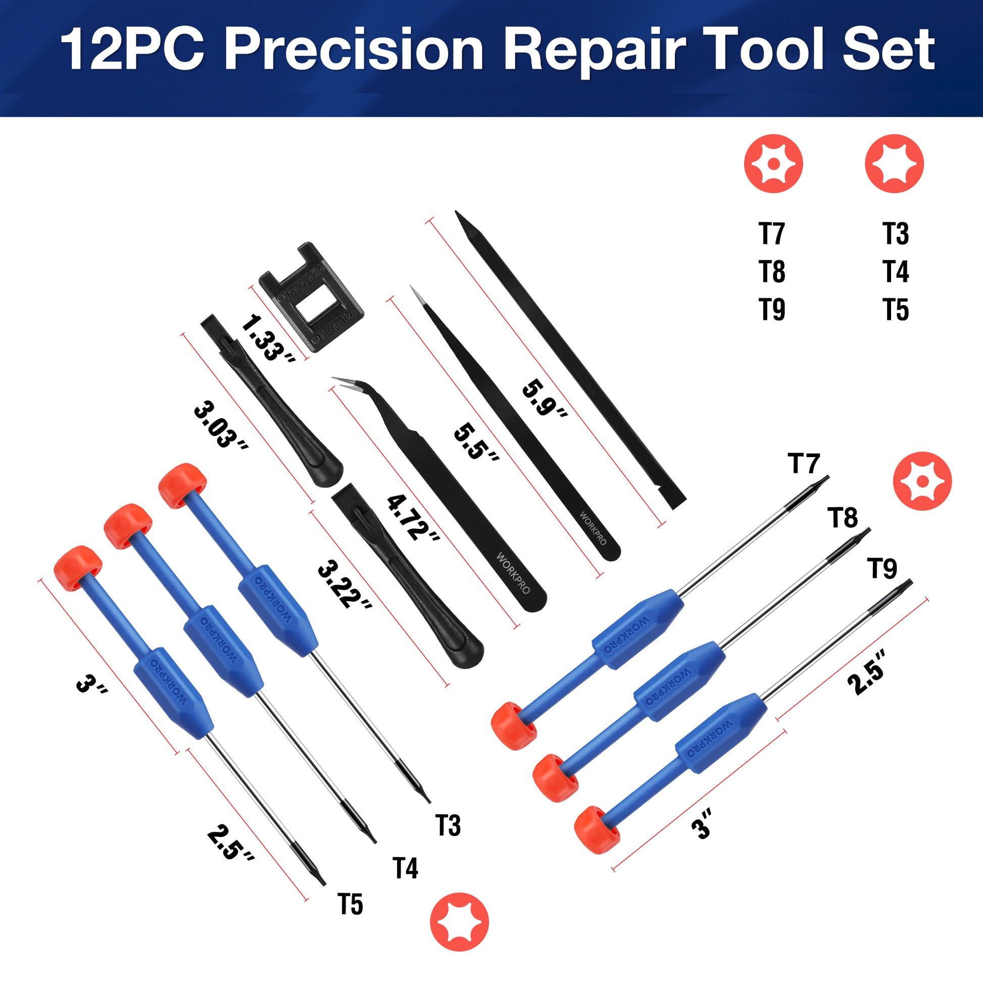 Security Torx Bit for Eyeglass, Watch, Phone, Computer, Torx Screwdriver Set