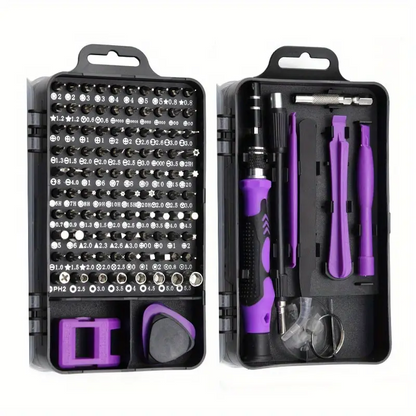 Multi-Functional Purple Precision Screwdriver Tool Set for Mobile Phones, Computers, Watches, Belts