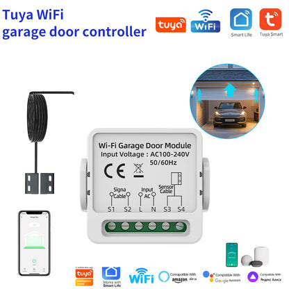 Smart Life Garage Door Opener Controller With Dry Contact Switches For Smart Home Security And Alar 1