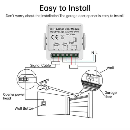 Smart Life Garage Door Opener Controller With Dry Contact Switches For Smart Home Security And Alar 3
