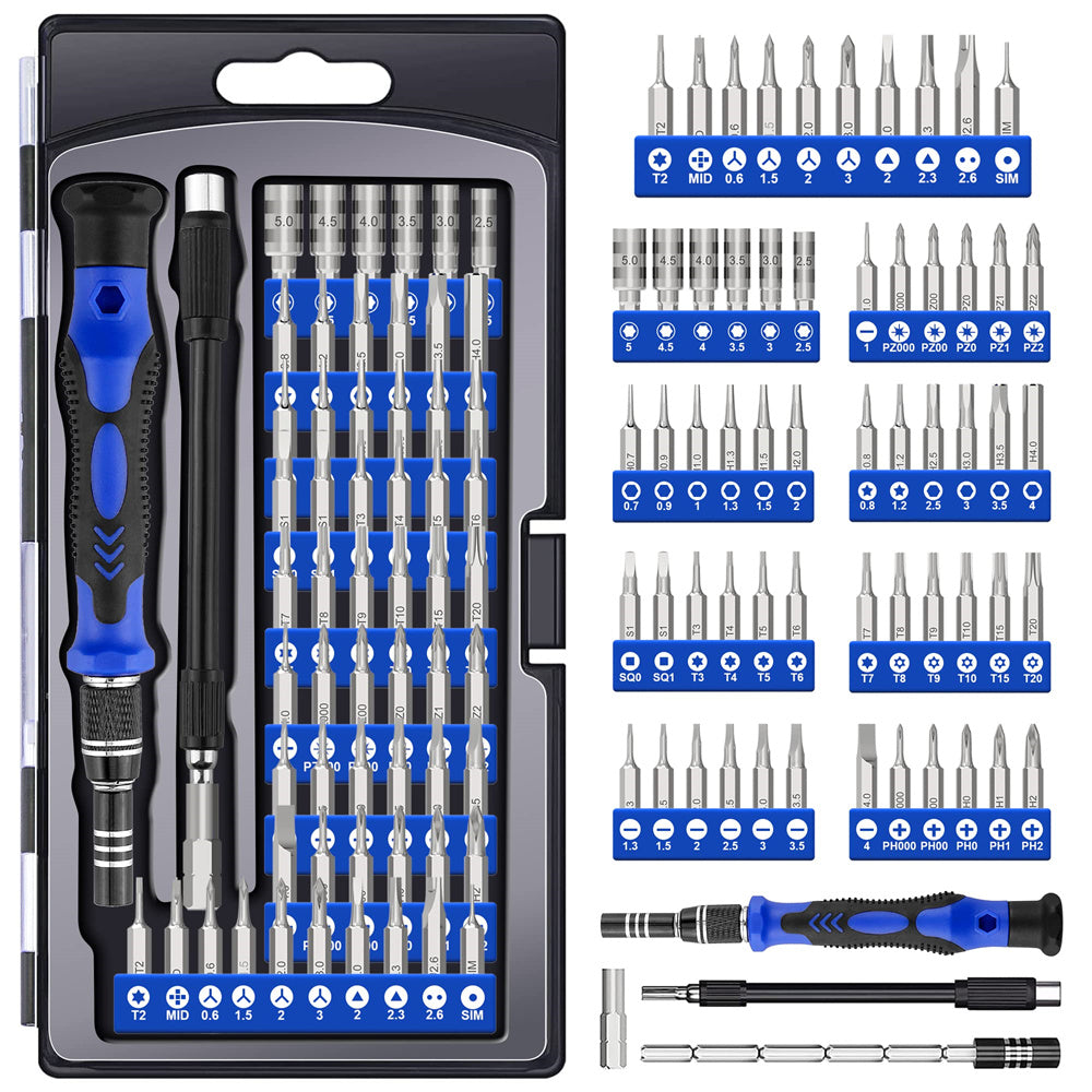 Magnetic Precision Screwdriver Set with Flexible Shaft, Torx & Phillips Bits for iPhone and Xiaomi Devices