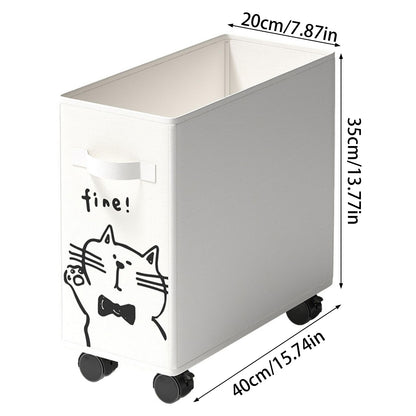 Foldable Office Organizer For Under Desk Rolling Storage Cart With Wheels Oxford Cloth Utility Shel 4