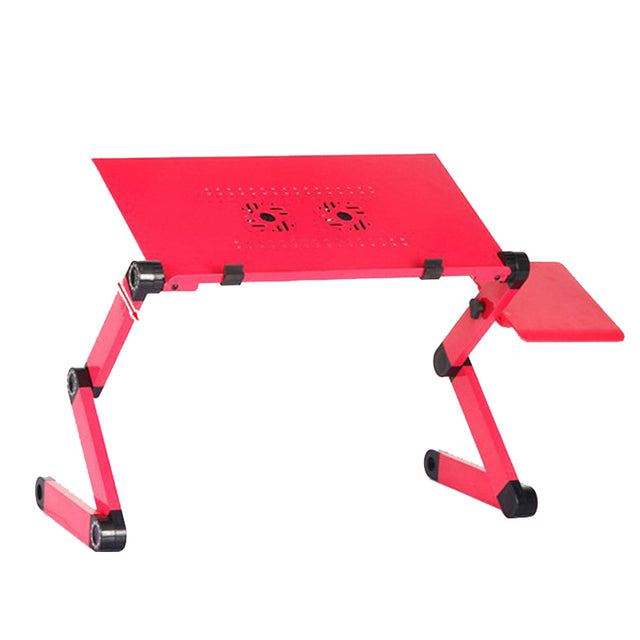 Foldable Adjustable Laptop Stand Aluminum Laptop Desk With Large Cooling Fan  Mouse Pad For Bed Sof 6