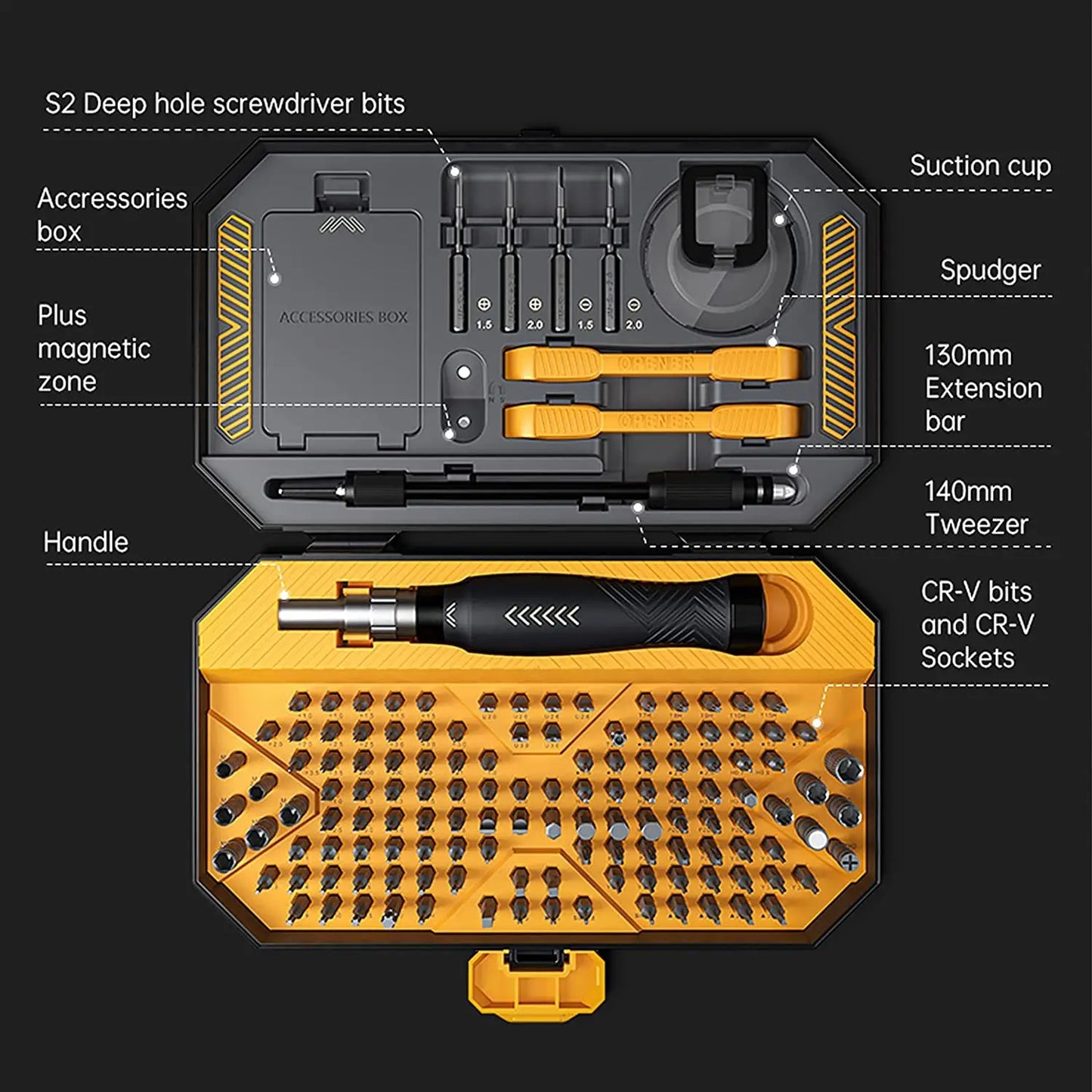 Professional Electronics Repair Hand Tool Kit Precision Screwdriver Set With Magnetic Bits 1