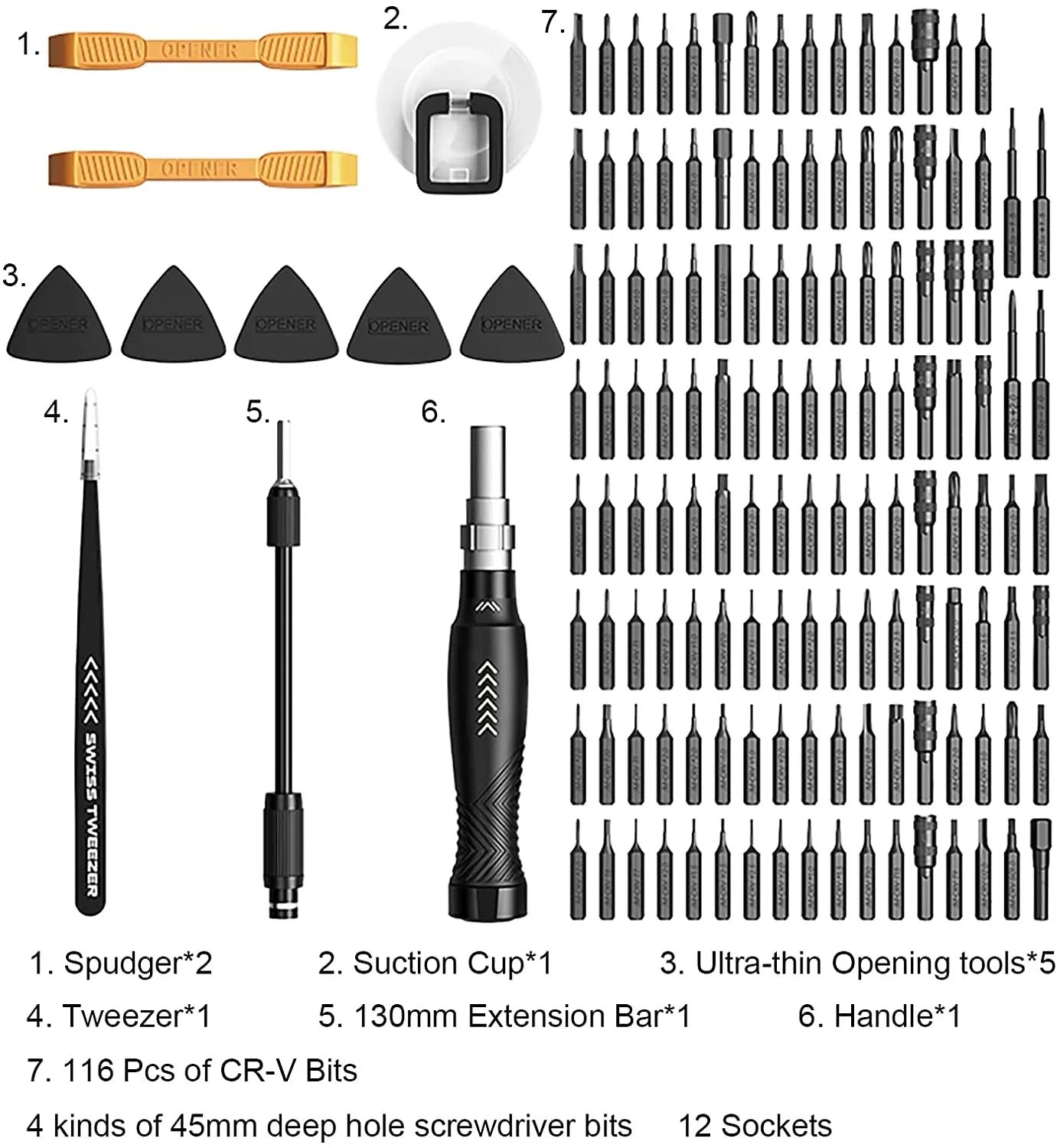Professional Electronics Repair Hand Tool Kit Precision Screwdriver Set With Magnetic Bits 2