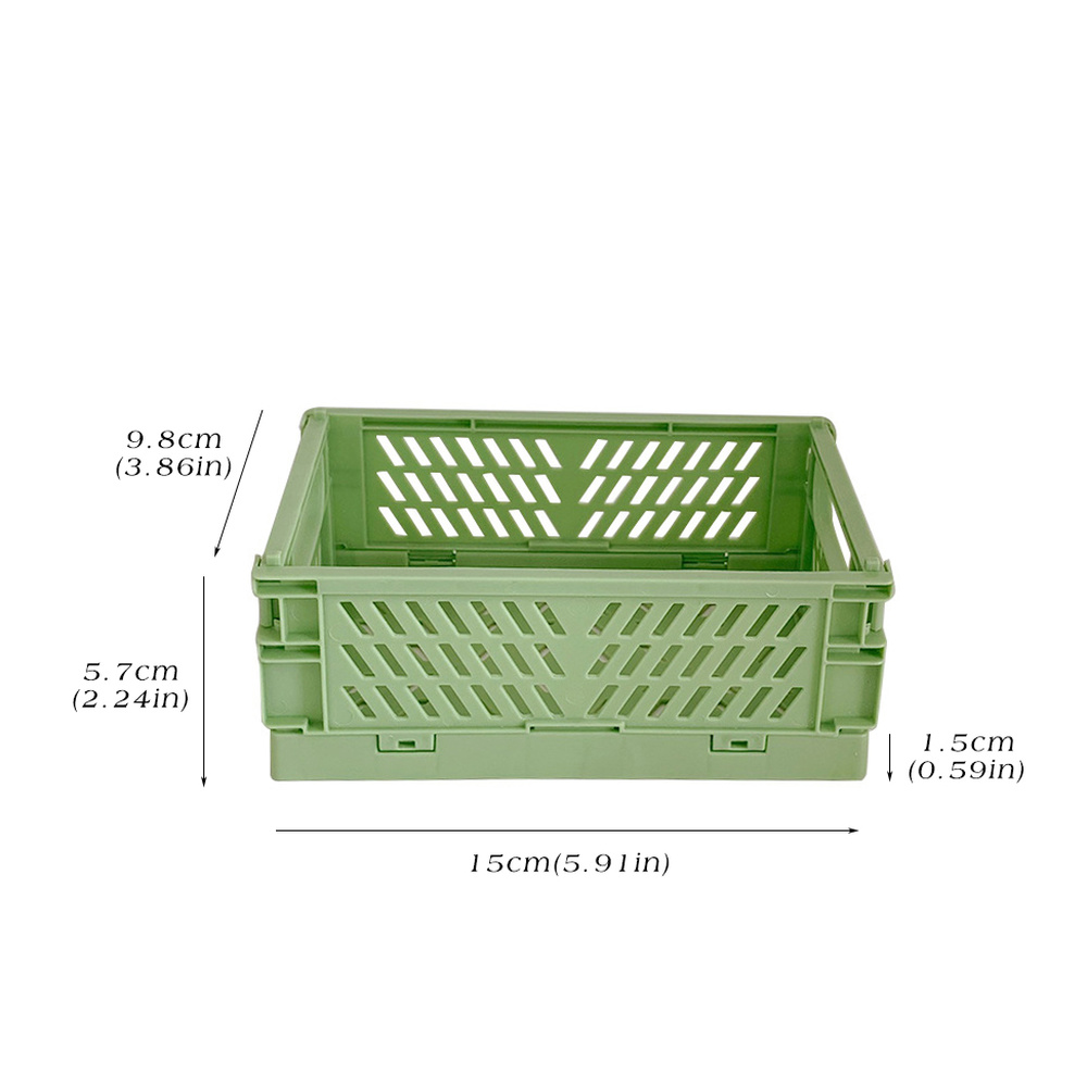 Cute Plastic Foldable Stationary Holder Stackable Desk Organizer Office Storage For Students 4