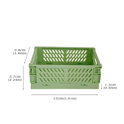 Cute Plastic Foldable Stationary Holder Stackable Desk Organizer Office Storage For Students 4