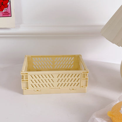 Cute Plastic Foldable Stationary Holder Stackable Desk Organizer Office Storage For Students 6