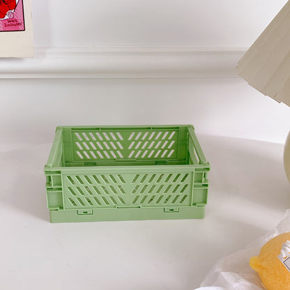 Cute Plastic Foldable Stationary Holder Stackable Desk Organizer Office Storage For Students 7